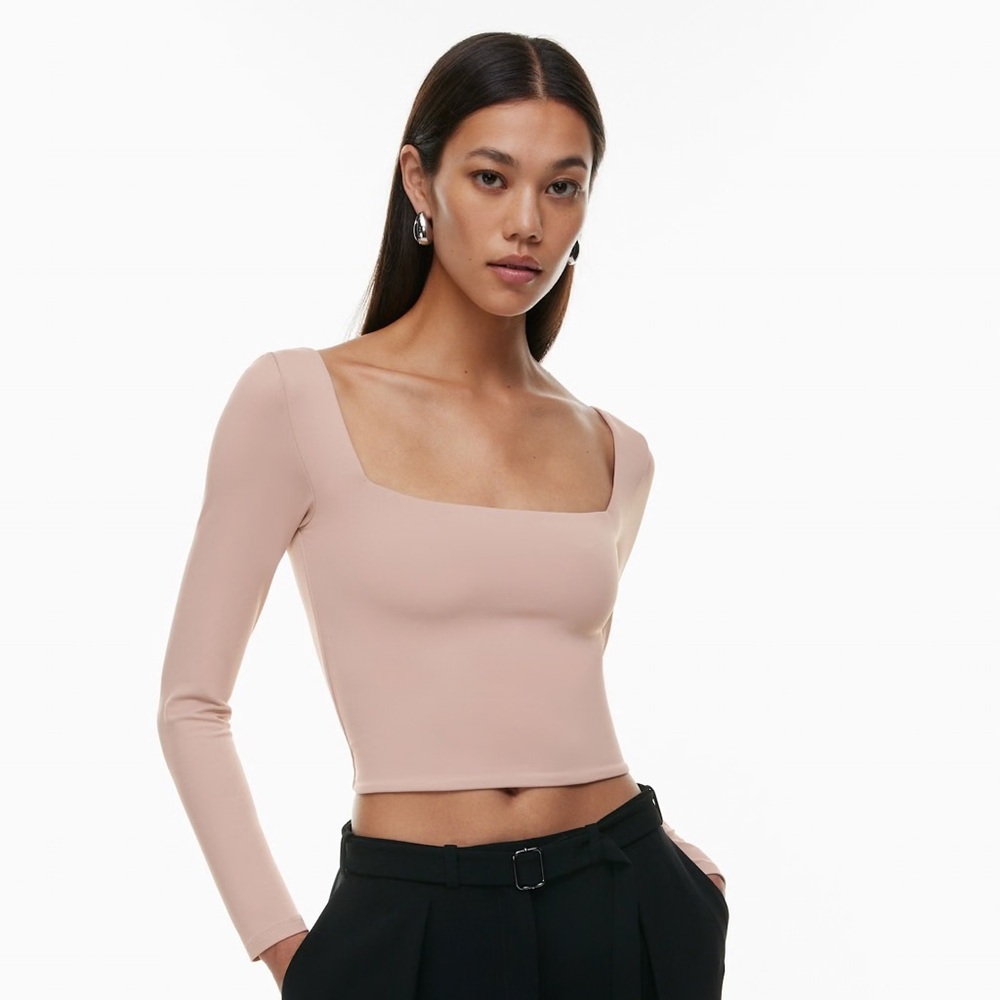 NWT Contour Squareneck Longsleeve in Kasha Taupe